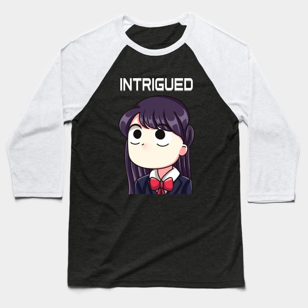 Komi Can't Communicate - intrigued Baseball T-Shirt by Dokey4Artist